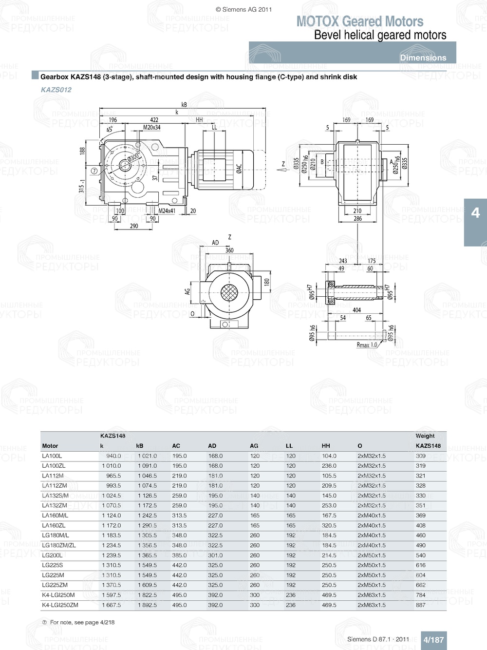 Мотор-редуктор Flender K148 Flender K148